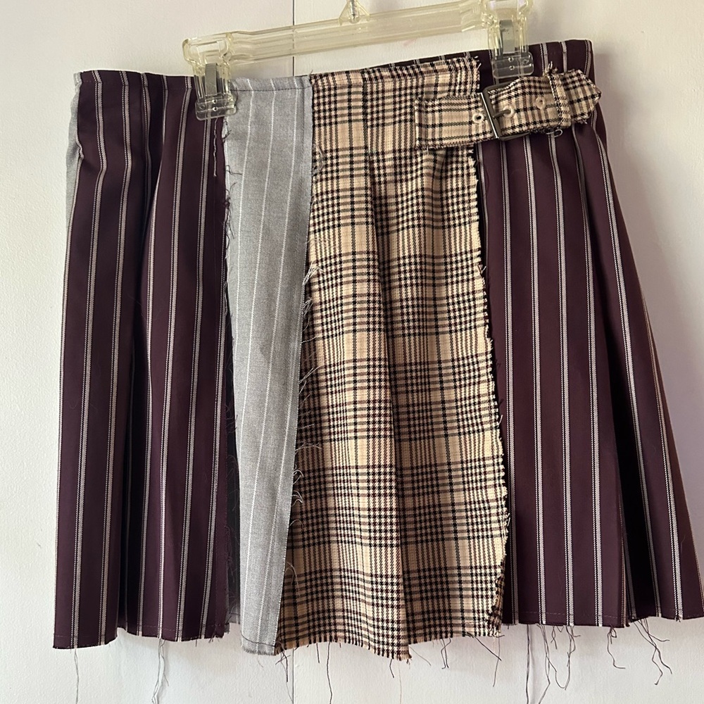 GB High Rise Contrast Print Pleated Skirt size small - Picture 5 of 7
